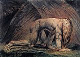 William Blake Canvas Paintings - Nebuchadnezzar
